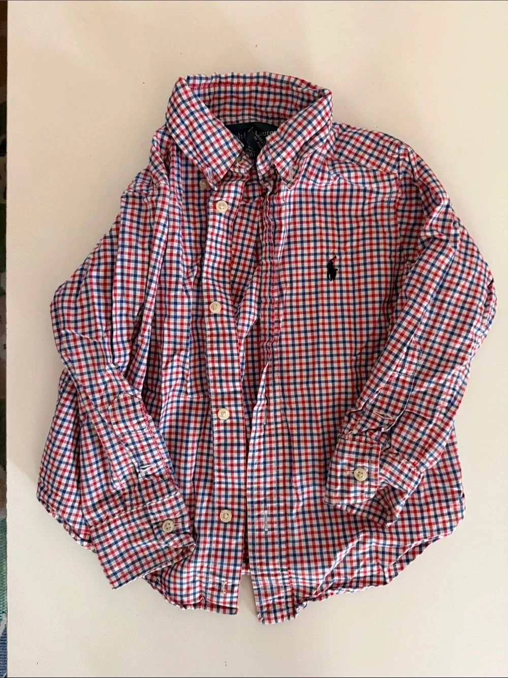 Ralph Lauren Red, White & Blue Check Button-Down Shirt